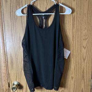 Black Racerback Victoria Secrets Tank with Mesh Details *NWT*